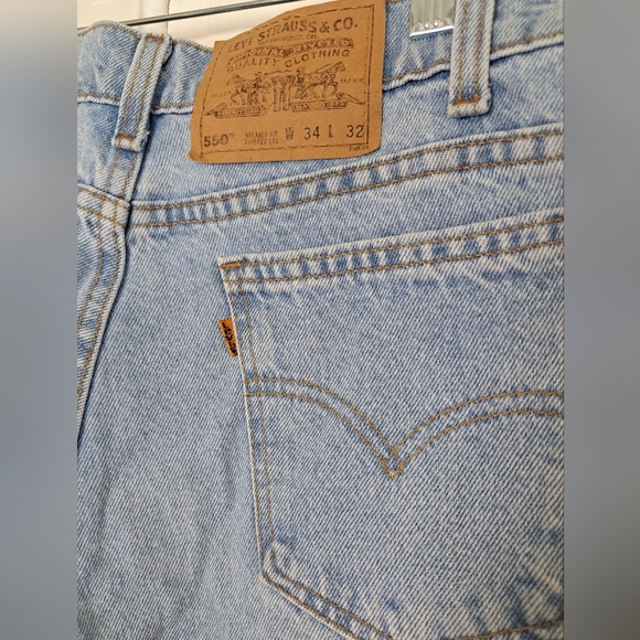 Vintage Orange Tab '96s Levi's 550 Relaxed Fit Tapered Leg W34 L32 - Picture 2 of 15